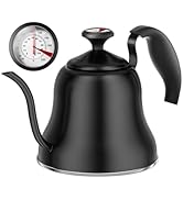 Tea Kettle with Thermometer for Stove Top Gooseneck Kettle, Pour Over Coffee Tea Pot Stovetop Tea...