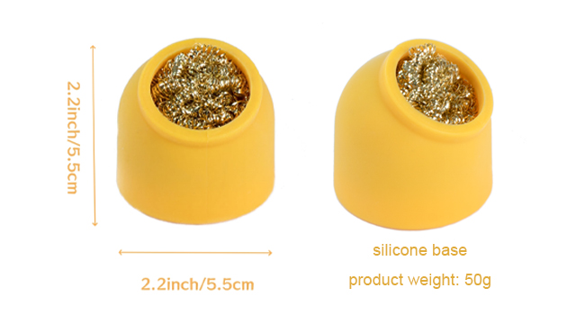 soldering tip cleaner with silicone holder