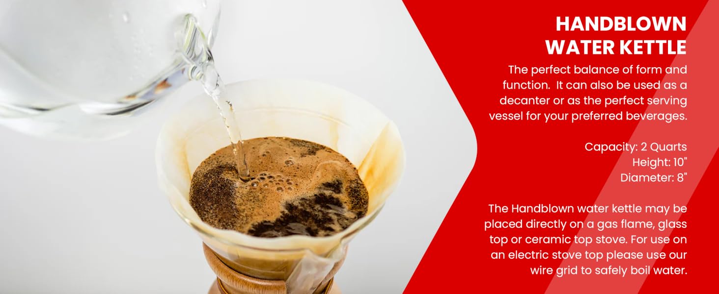 chemex coffee maker pour over brewer filters carafe glass kettle reusable classic drip coffee