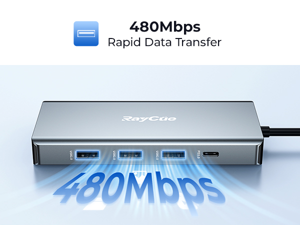 RayCue USB C Hub Adapters for MacBook Pro