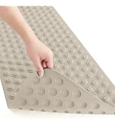 OTHWAY No Suction Cup Bath Mat: 39x16inch Extra Long Bathmat¦Perfect for Refinished or Ordinary B...