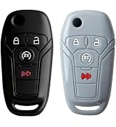 SOLIFEGOBLE 2pcs Car Remote Key Cover,Silicone Car Remote Key Fob Cover Case for Ford F150 F250 F...