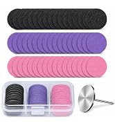 60PCS Replacement Sandpaper Discs with 25mm Mandrel for Foot File | Electric callus remover pads,...
