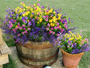 garden fake flowers