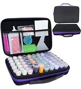 LEIYULY 60 Slots Storage Container for Diamond Art Kits with Diamond Art pens Tools and Portable ...