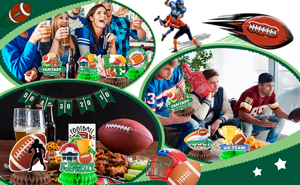 football honeycomb centerpieces