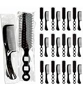 JoseHana Hair Brush and Comb Set, 50 Pcs Bulk for Homeless Individually Wrapped, Lightweight Hair...