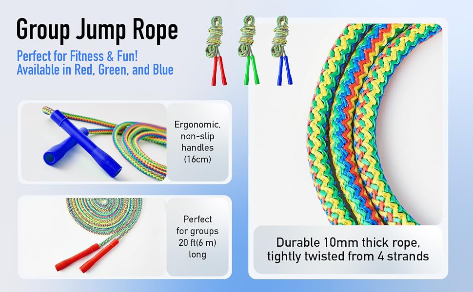 Jump Rope,Group Jumping Rope,Workout Jump Rope,Exercise Rope,Fitness Jump Rope