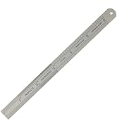 PEC Tools 6"(150mm) Mechanic's Ruler, 16ths, 32nds, 64ths, 10ths, 20ths, 50ths, 100ths, 1.0mm, 0....
