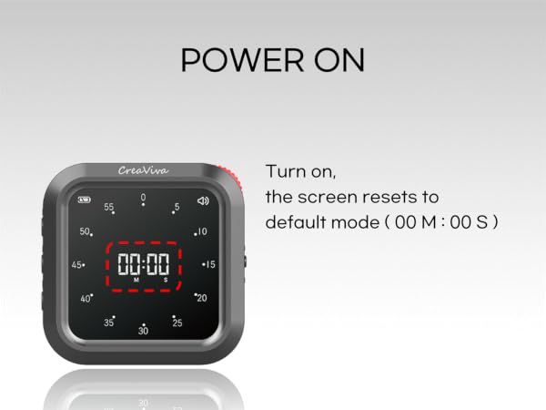 creaviva digital visual timer countdown count up pause stop reset auto memory