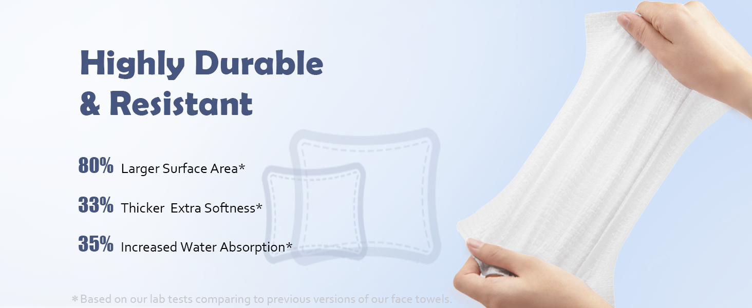 Ourmed Life face towels: extra large, soft, absorbent, gentle for sensitive skin.