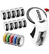 EazeID Embossing Label Maker with 15 Tapes Color, Vintage Manual Labeler, 3D Embossed Label Maker...