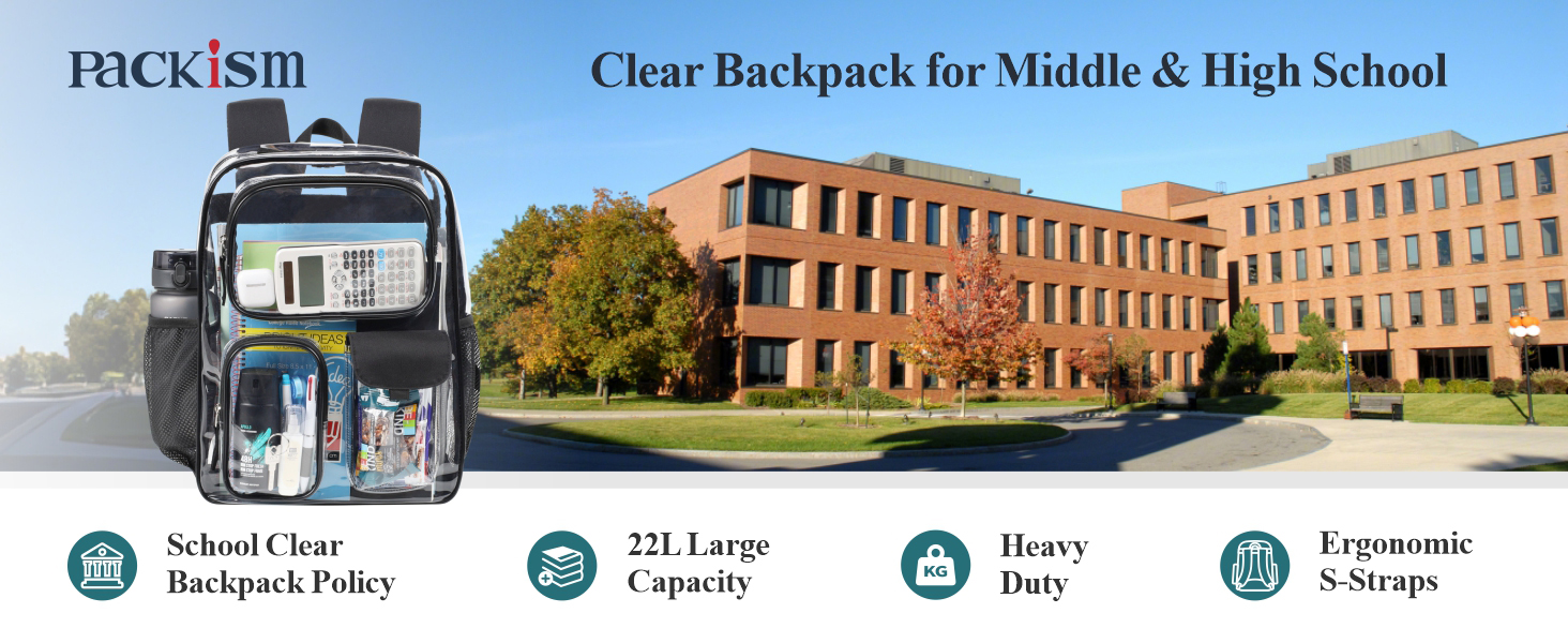 clear backpack for school