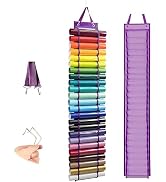 Flatro 24 Compartment Organizer for Diamond Art Kits, 51.6" x 8.46" Hanging Storage Bag for Diamo...