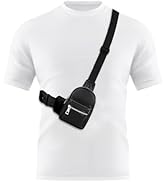 Peicees Mini Leather Sling Bag for Men Women Travel Daily Crossbody Bag Phone Holder