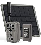 GardePro X66 Pro Cellular Trail Camera (Non-WiFi) with SP1000 10W Solar Panel, 7800mAh Battery, L...