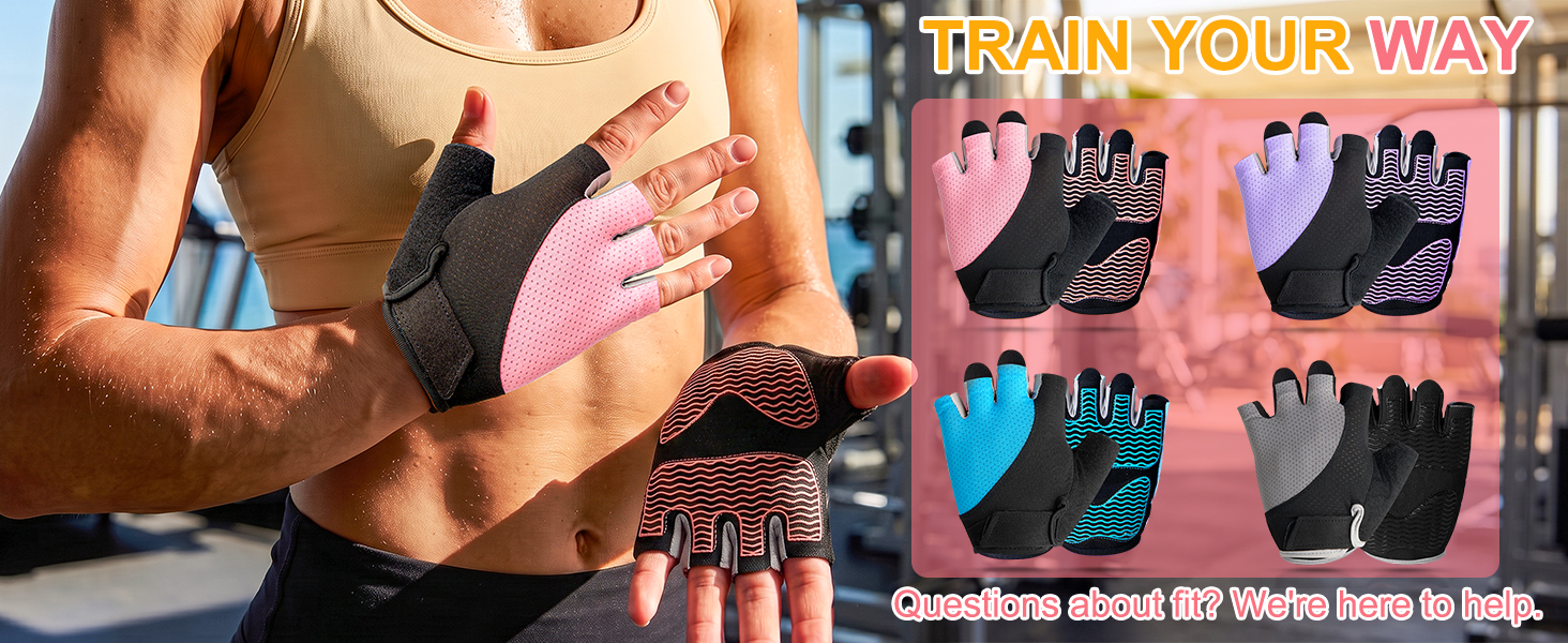 Workout glove palm circumference size chart