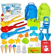 Max Fun 25Pcs Snowball Maker Tool Winter Snow Toys Kit with Handle for Snow Ball Shapes Maker Fig...