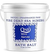 Dead Sea Mineral Bath Salt 5 Lb. Fragrance Free, 100% pure, Magnesium, Sulfur, Minerals. All Skin...