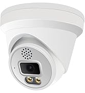 5MP Full Color Night Vision ColorVu Turret Dome IP Camera with Visible White LED Lights, 2.8mm Wi...