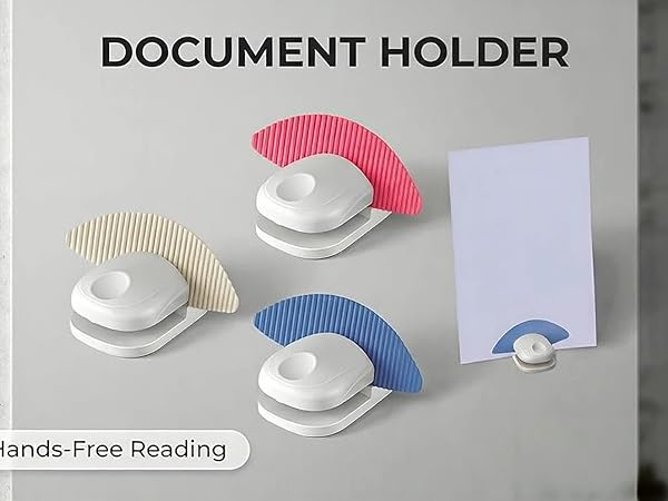 Foldable portable paper stand fits backpack desk drawer or office bag for work school and travel