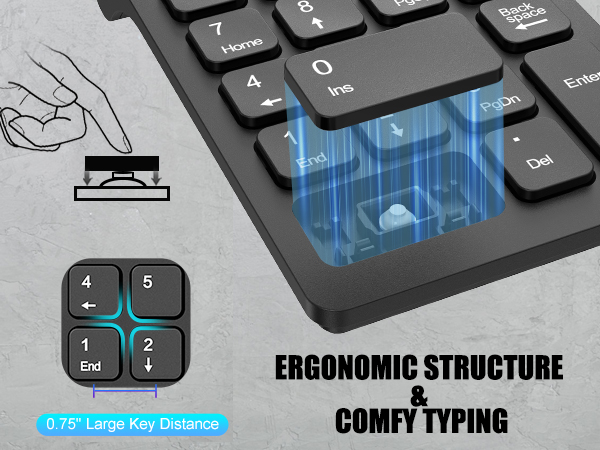 ERGONOMIC STRUCTURE & COMFY TYPING