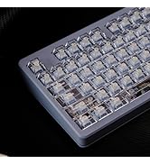 114 Keys Clear Keycaps PC Cherry Profile White Transparent Keycaps Set Fit for 60% 65% 75% 95% Ch...