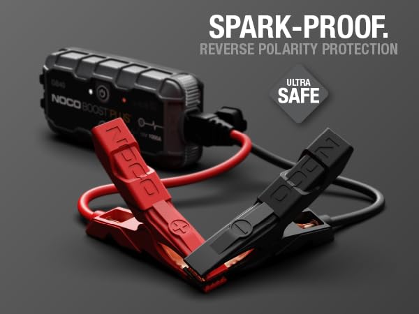 Spark-proof. Ultrasafe design with spark-proof and reverse polarity protections.