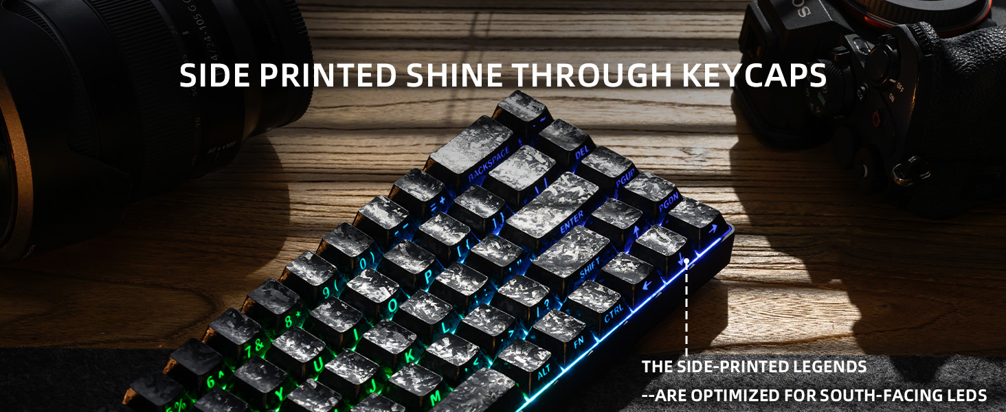 shine through keycaps
