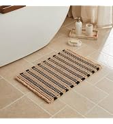 Triohero Waffle Bath Mat, Small Boho Bathroom Rugs Non Slip Washable, Ultra Soft Super Absorbent ...