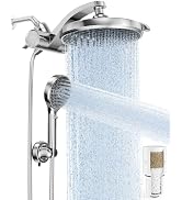 Veken Filtered Shower Head with Handheld, Multi-pattern Rain Showerhead Set | High Pressure Power...