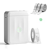 NIIMBOT Bundle D110M Label Maker Machine for School with 3Rolls 0.55" X 1.57" Clear Label Tapes