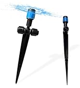Spalolen 20PCS Push-to-Fit Drip Irrigation Emitters for 1/4 inch Irrigation Tubing,Two-Way Connec...