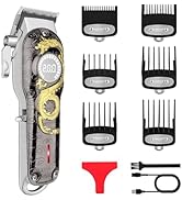 HIENA PRO Hair Clipper & Hair Trimmer for Men, Professional Cordless Hair-Cutting Clippers, Recha...