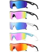 Vcarsian Polarized Kids Sunglasses Youth Baseball Softball Cycling Sports Sun Glasses for Boys Gi...