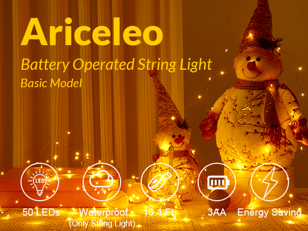 Warm White LED String Lights Starry Lights Christmas Fairy Lights Bedroom String Lights