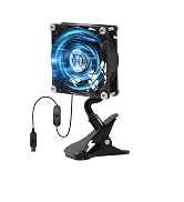 3.62" USB Clip on Fan Gentle Breeze Quiet Small Multi-Purpose Clip Fan with Strong Clamp for Desk...
