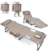 Goplus Lounge Chairs for Outside, 5-Position Tanning Chair w/Face & Arm Hole, Shoulder & Hand Str...