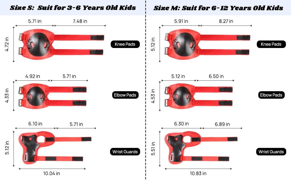 kids knee pads-red