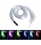 AKEPO End Glow Fiber Optic Light Cable 9.8ft/3m*550pcs*?0.03in/0.75mm, PMMA Plastic Cable for LED...