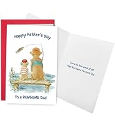 Ogeby Funny Fish Father's Day Card for Man, Humor Pun Fathers Day Card for Dog Lover, You're the ...