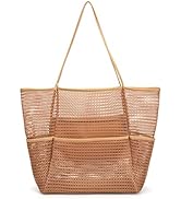Mesh Beach Tote Large Bag 2022 Upgrade for Women with Multiple Pockets for Family Travel Swimming...