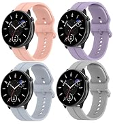 QHBAMD 4 Pack Bands Compatible with Amazfit GTS/GTS2/ GTS 3/GTS 2e/GTS 2 mini/GTS 4 mini/GTS 4/GT...