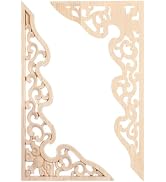OSALADI Wood Carving Decorative Film 2Pcs 10.23X5.35In Unfinished Wooden Appliques for Furniture ...