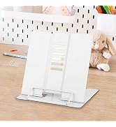 Honagu Mini Book Stand Book Holder Metal Desk Book Stand for Reading Hands Free, Adjustable Cookb...
