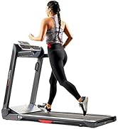 Sunny Health & Fitness Premium Strider 20” Interactive Foldable Treadmill with Exclusive SunnyFit...