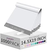 Fuxury Poly Mailers 14.5x19 Inch 1000 Pack, Bulk Shipping Bags for Clothing, Strong Adhesive Ship...