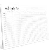 Weekly Schedule Pad, Weekly Planner Notepad, Tear Off Undated Weekly Planner Notepad, A4 Size (8,...