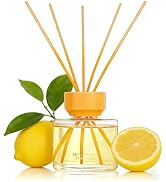 Reed Diffuser Set - 3.38 fl oz (100ml) Lemon Verbena Oil Diffusers | 5 Premium Reed Sticks | Home...