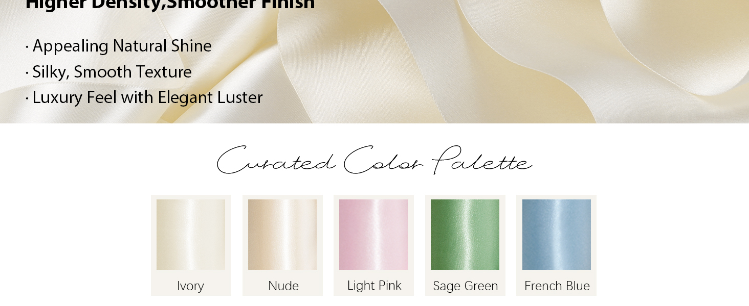 satin ribbon for gift wrapping Satin Ribbon for Wedding Decor Bouquets ivory satin ribbon